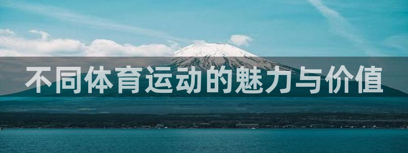 尊龙官方正版app官方：不同体育运动的魅力与价值