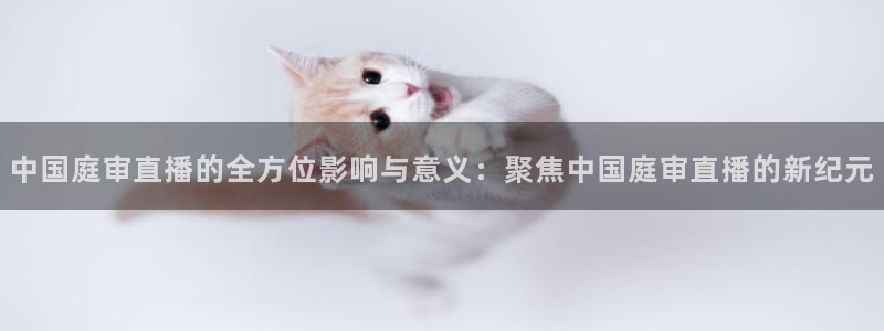 袋鼠体育直播nba：中国庭审直播的全方位影响与意义：聚焦中国庭审直播的新纪元